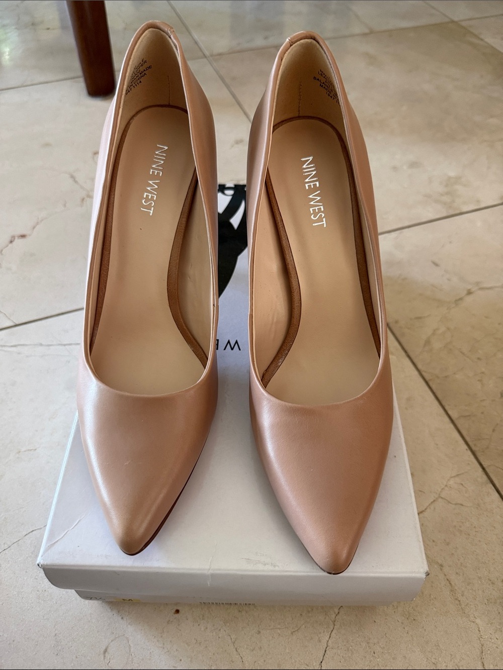 Nine West Blush Tan Pointed Toe Pumps